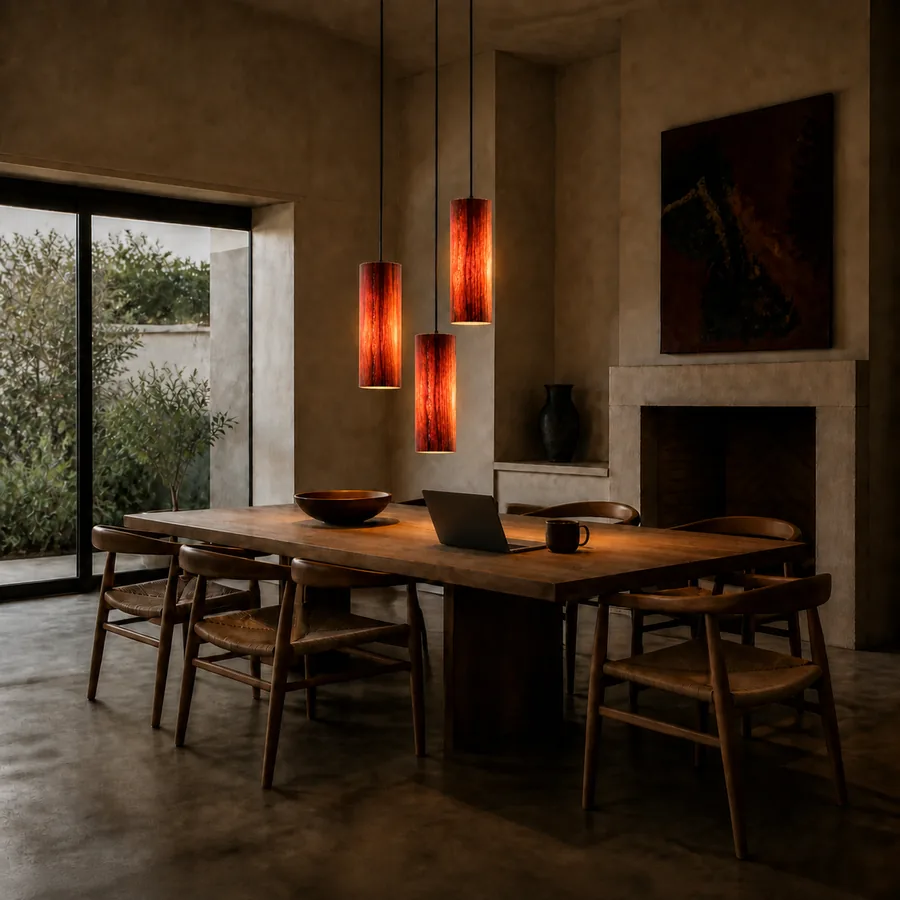 Antares Walnut Pendant Lamp · 3 lights