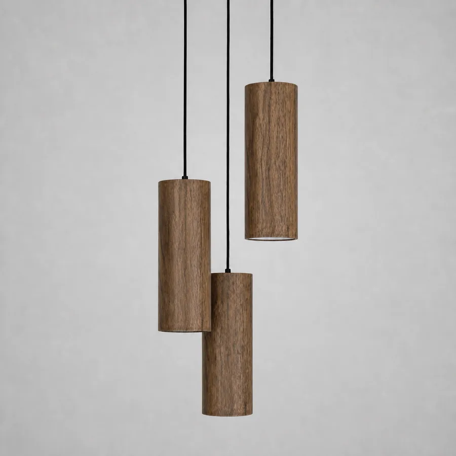 Antares Walnut Pendant Lamp · 3 lights