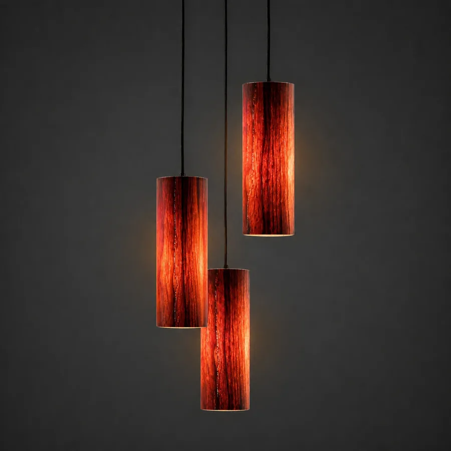 Antares Walnut Pendant Lamp · 3 lights