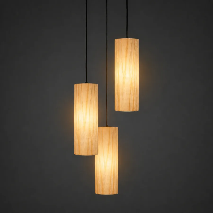 Antares Tulipwood Pendant Lamp · 3 lights