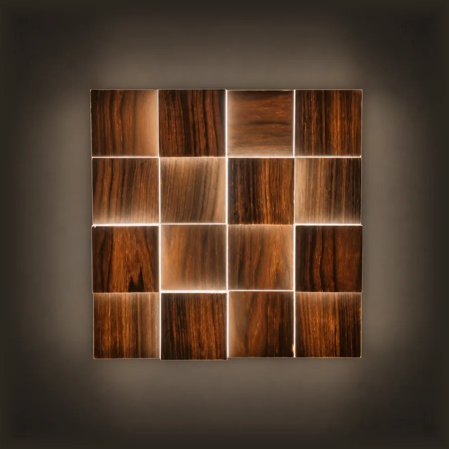 Aplique Aurora de Nogal · mosaico