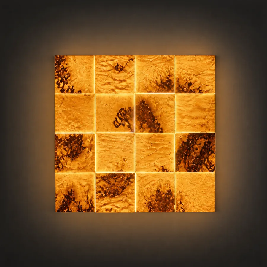 Aplique Aurora de Raíz de fresno · mosaico