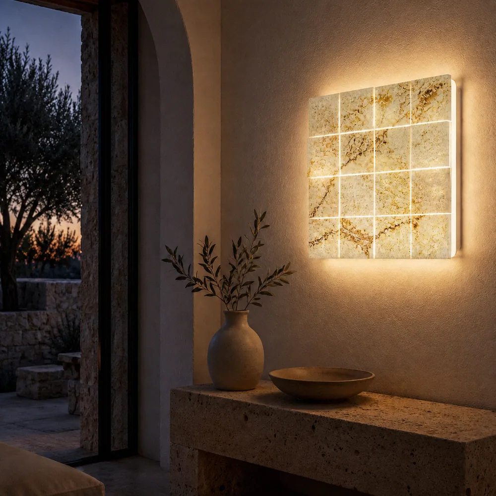 Aurora Marble Wall Light · mosaic