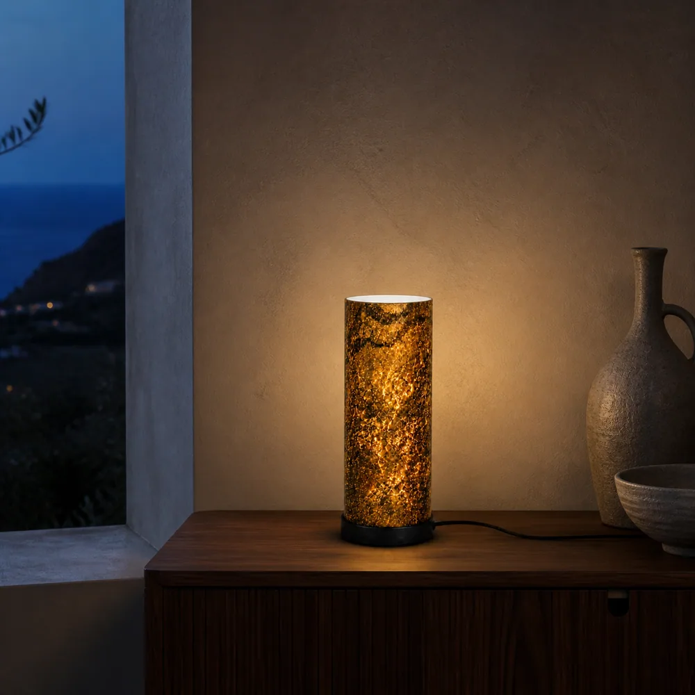 Polaris Metal Marble Table Lamp · set of 2