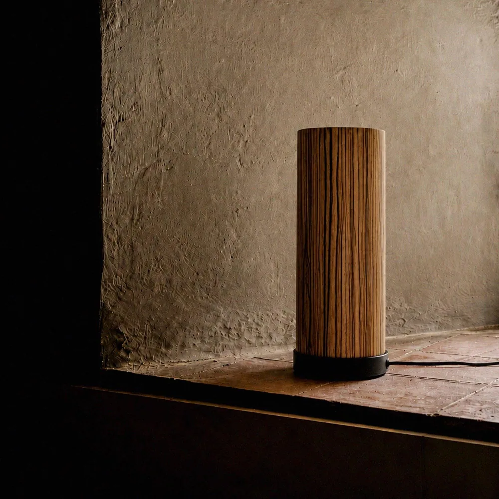 Polaris Zebrawood Table Lamp · set of 2