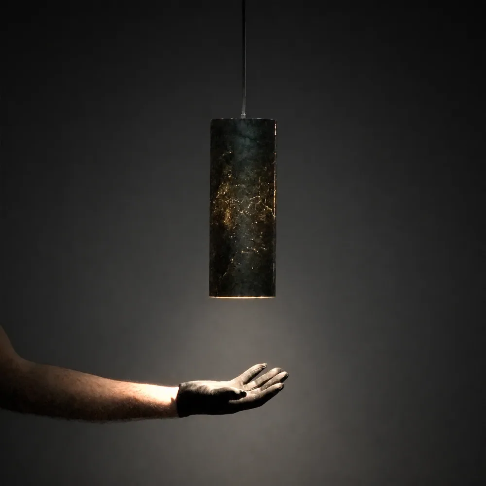 Tiel Metal Marble Pendant Lamp