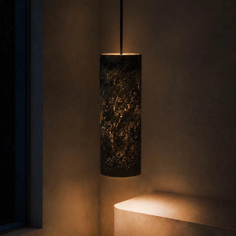 Tiel Metal Marble Pendant Lamp