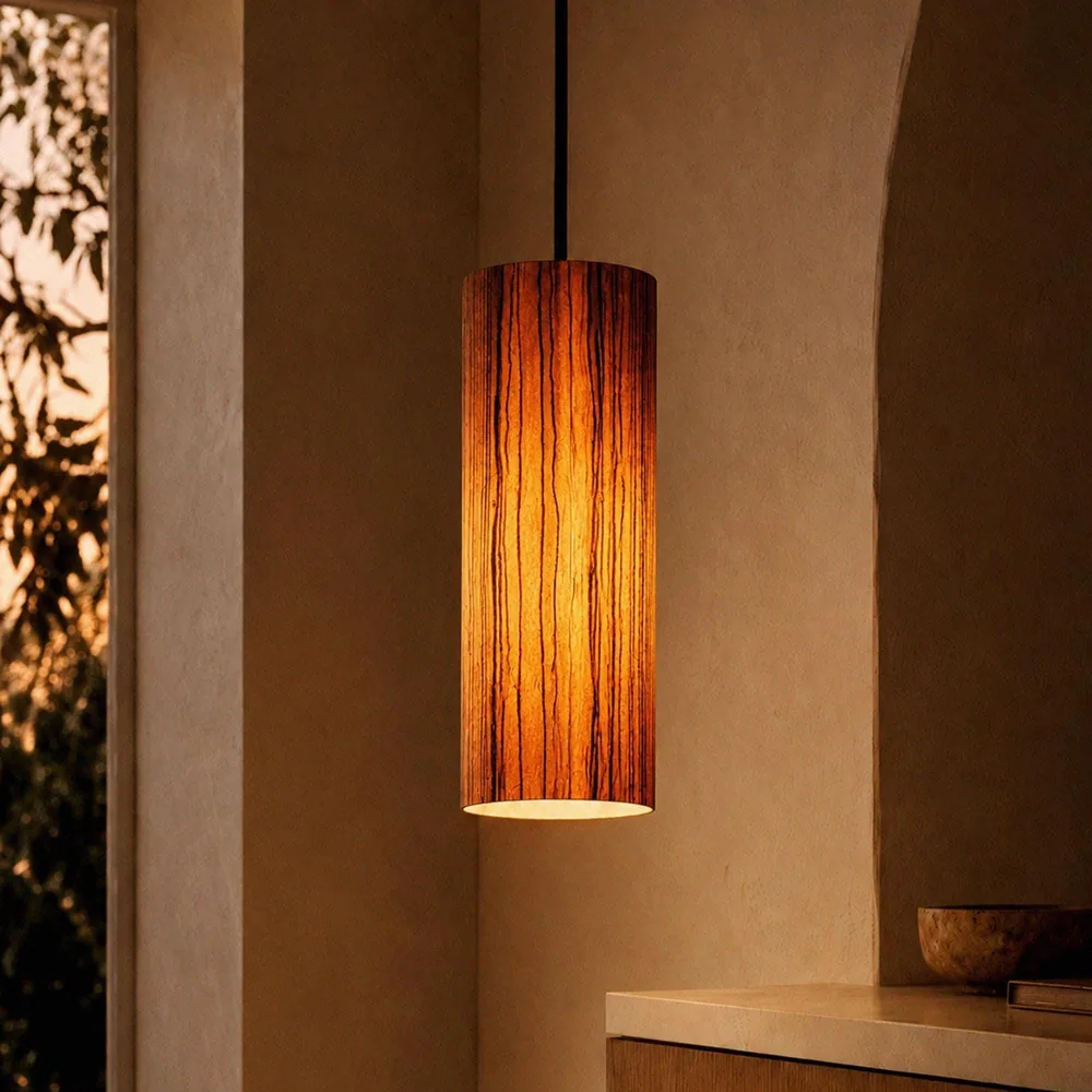 Tiel Zebrawood Pendant Lamp