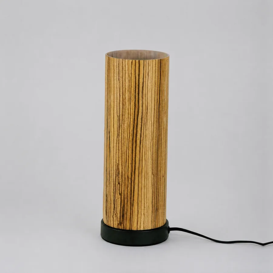 Polaris Zebrawood Table Lamp · set of 2