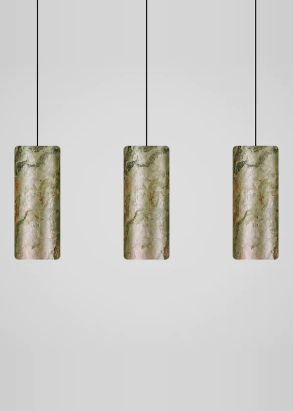 Colgante Tabit de Mármol Metalizado · 3 luces