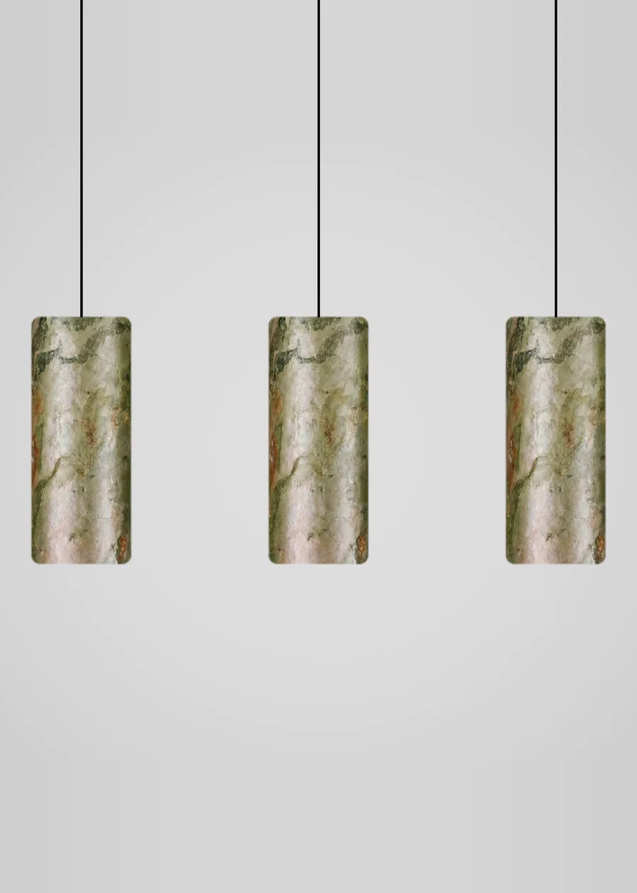 Colgante Tabit de Mármol Metalizado · 3 luces