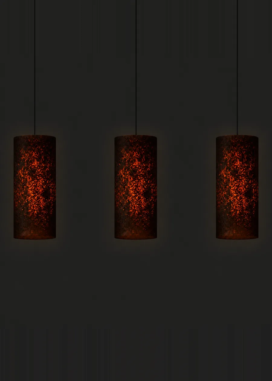 Colgante Tabit de Terracota · 3 luces